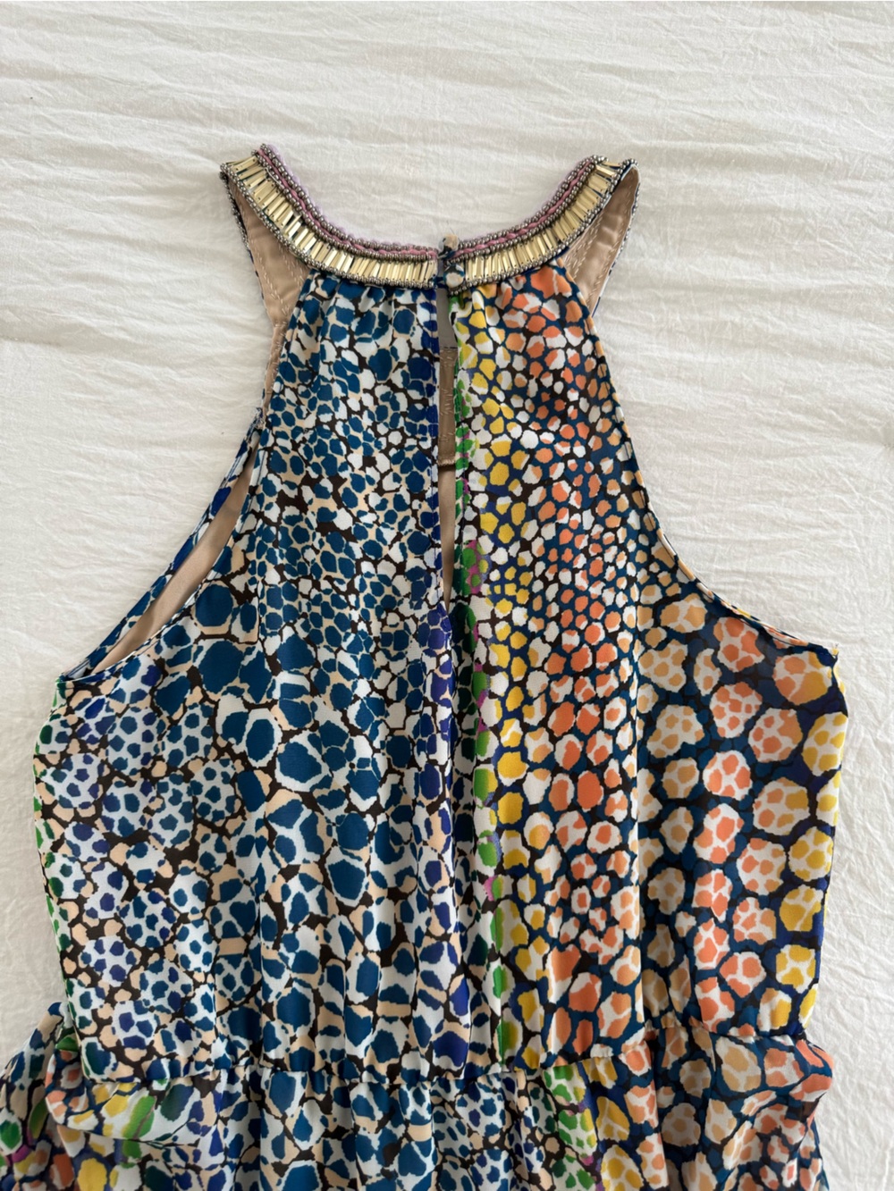 Anthropologie HD in Paris Mayacamas Beaded Halter Maxi Dress - Picture 5 of 13